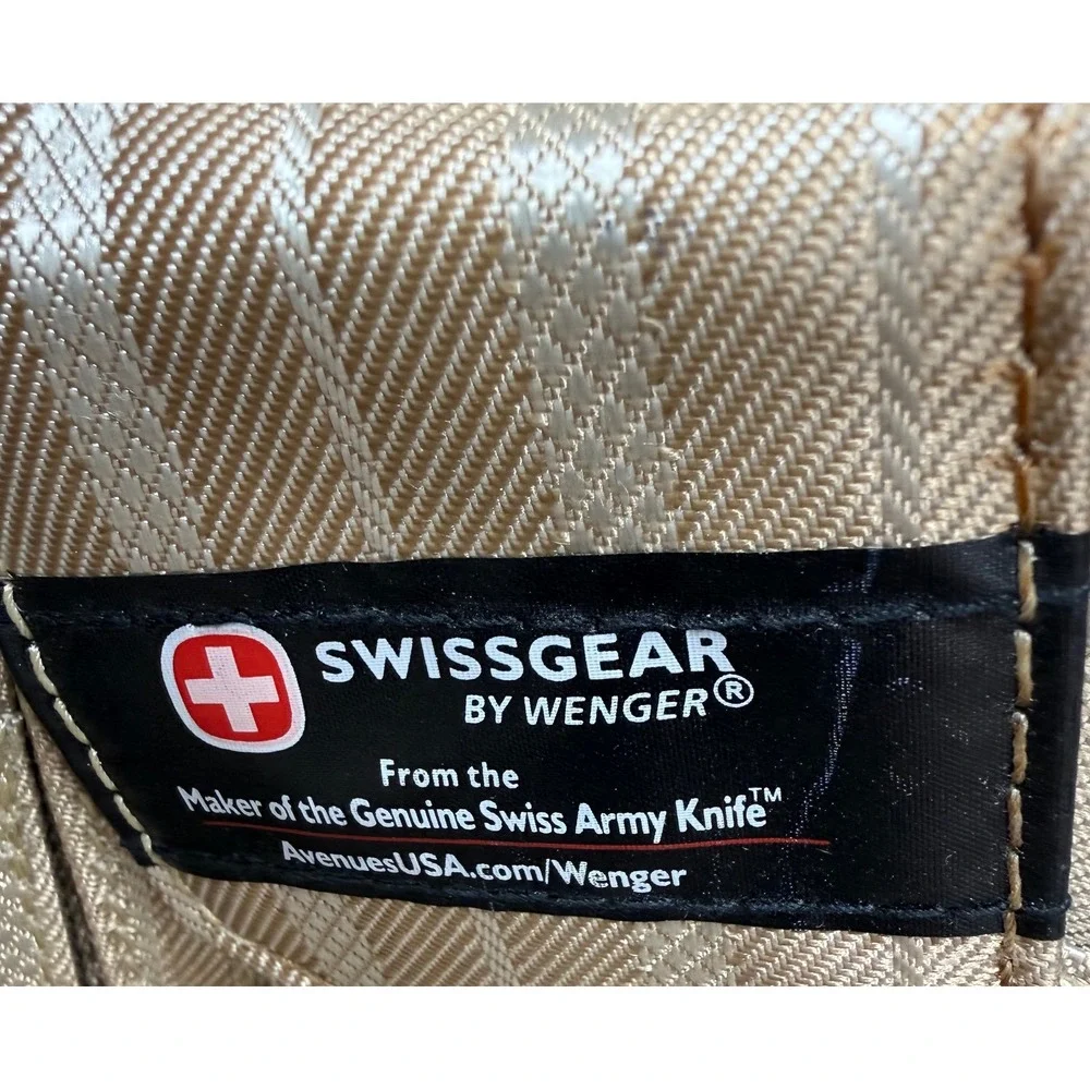 SwissGear Laptop Tote Bag Brown Black Nylon Black Trim Large Professional Office